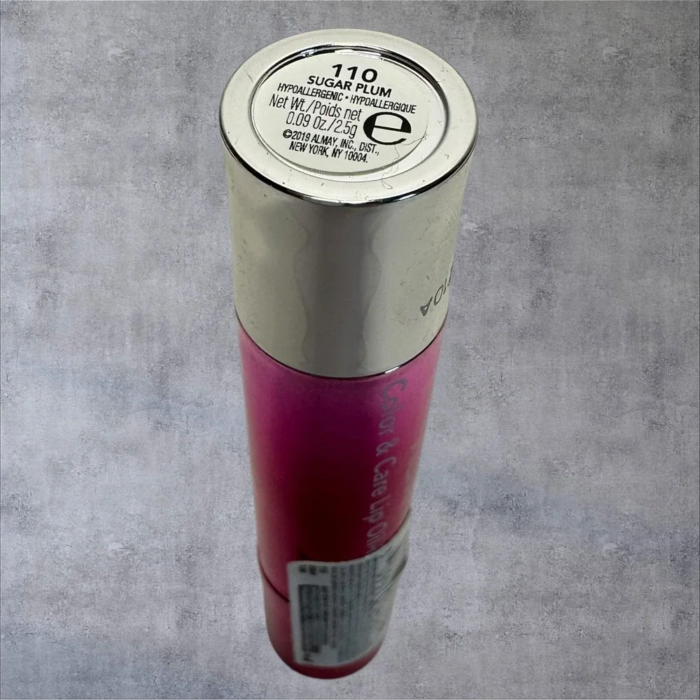 Almay Color & Care Lip Oil-in-Stick .09oz Sugar Plum‎ 110 New Sealed Sheer Berry